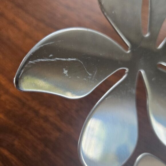 Stockholm Ikea VTG Stainless Steel Cutout Centerpiece Bowl 16.5 - Picture 4 of 7
